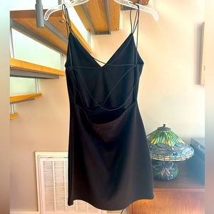 B. Darlin open back black mini dress